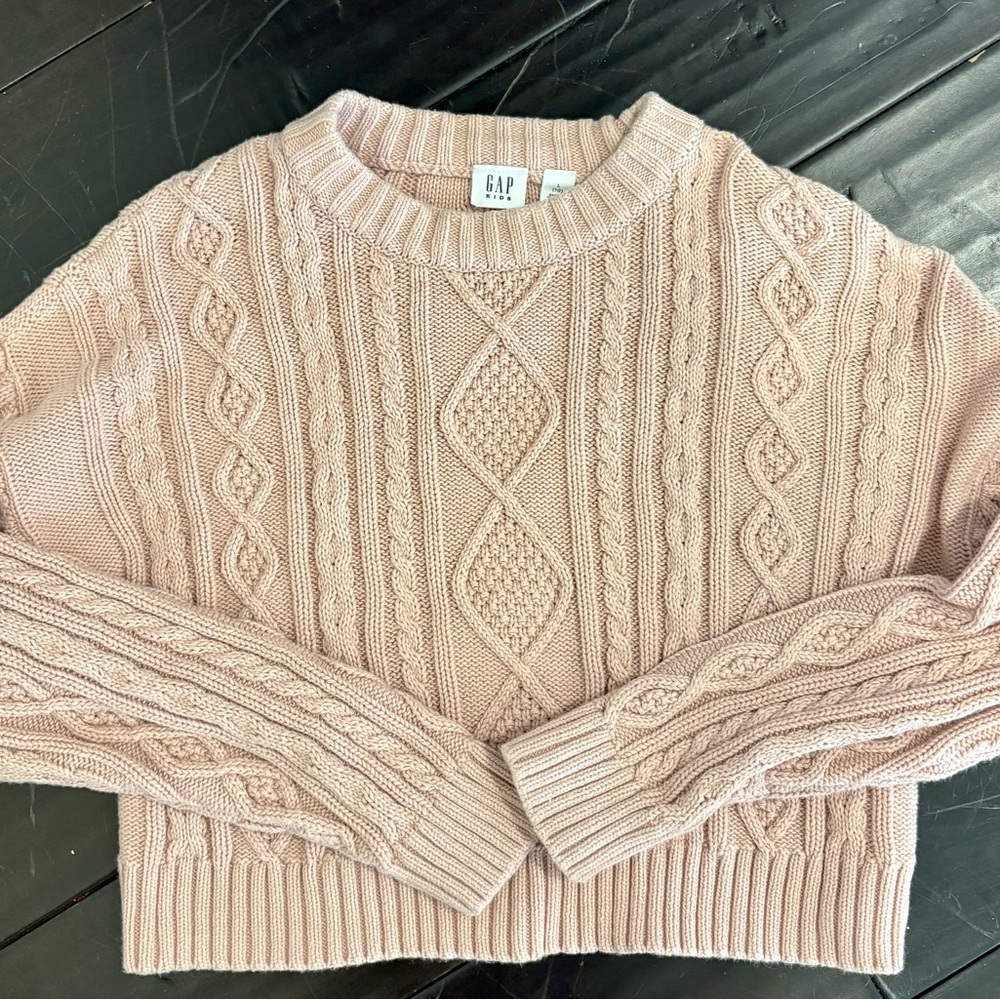 GAP Women's Blush Cable Knit Sweater